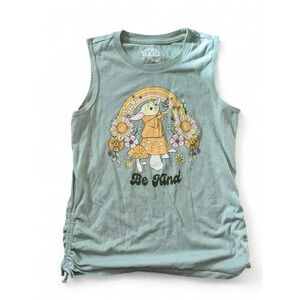 Star Wars Girls Yoda "Be Kind" Tank Top Green Sleeveless Size XL 14/16